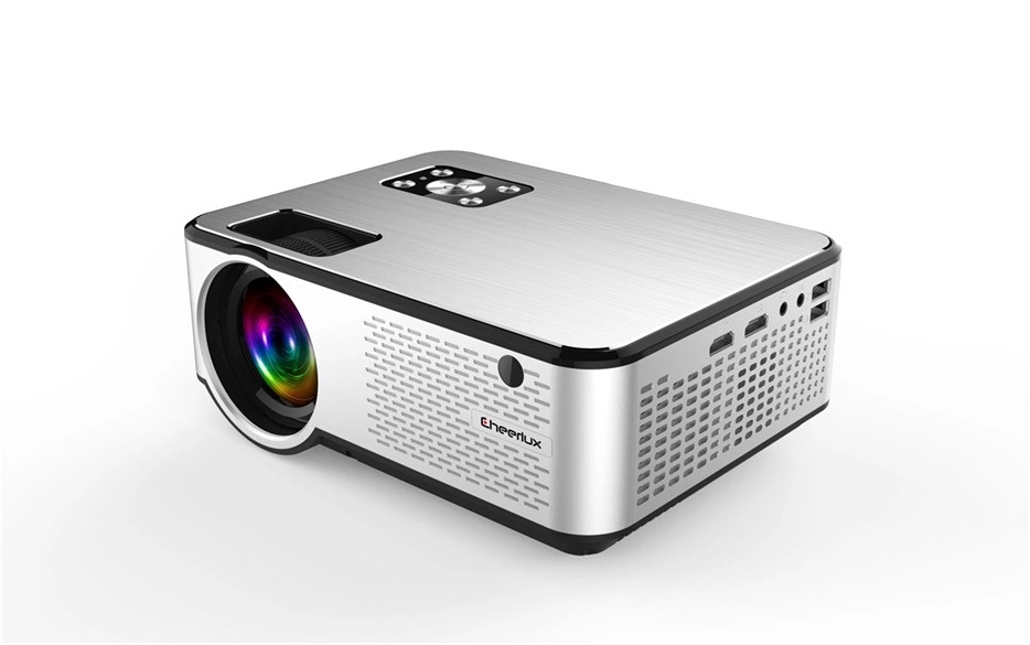 Máy chiếu Android 6.0 projector Cheerlux C9 kết nối WIFI, Bluetooth, kết nối không dây với điện thoại, điều chỉnh vuông hình keystone 4 chiều, xem nét 100 inch. Hàng chính hãng.