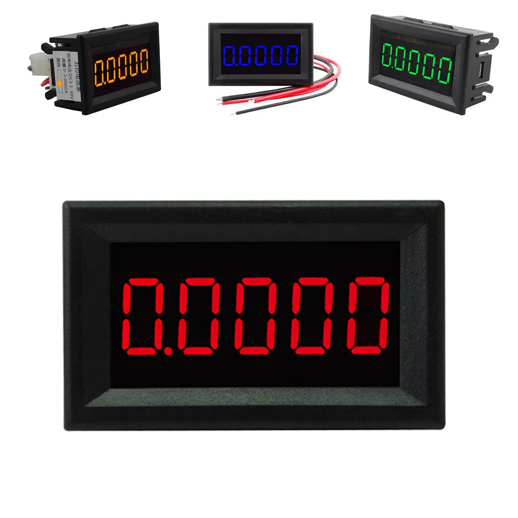 DC 3.5-30V Mini 5 Digit Digital Red LED Ammeter Current Meter Panel Car