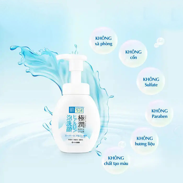 Bọt Rửa Dưỡng Ẩm Hada Labo Gokujyun Moisturizing Foaming Wash 160ml