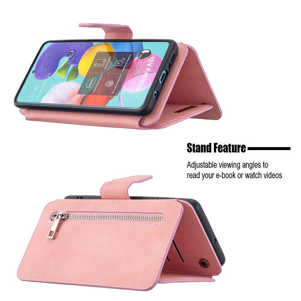 Ốp lưng điện thoại dạng ví da lật có ngăn đựng thẻ cho Samsung Galaxy Note10 Lite A21S A71 A51 A41 A31 A21 A11 S10 Lite