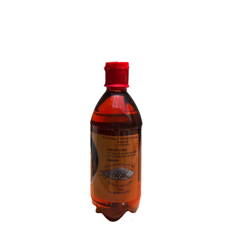 Nước mắm nguyên chất YaTrang 500ml - Cốt nhỉ cá cơm than, ủ 18 tháng, chai nhựa