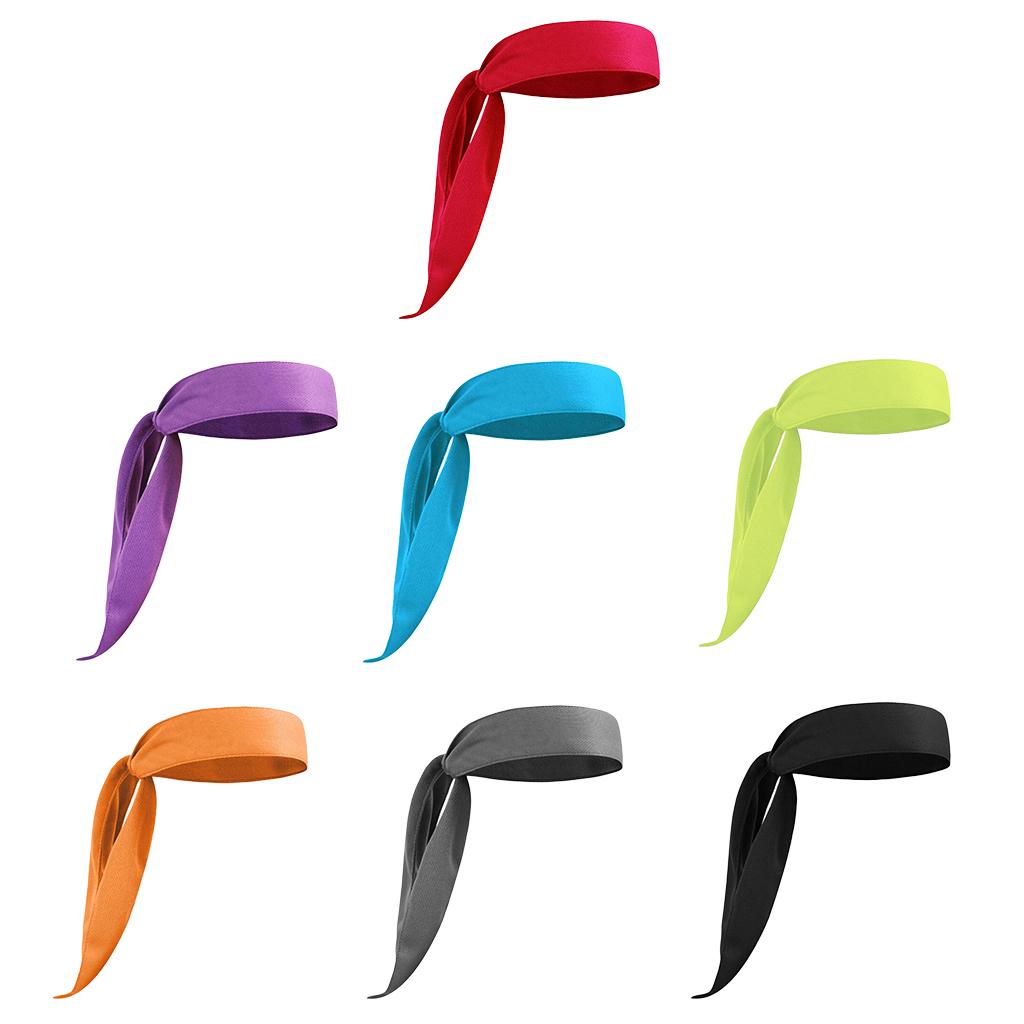 Men Women Sports Headband Tennis Running Fitness Sweatband Hairband red