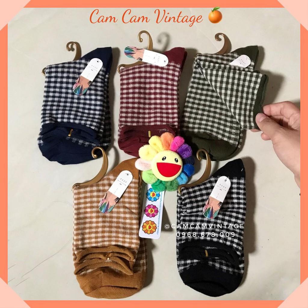 TẤT CAO CỔ NAM VỚ CAO CỔ NỮ TẤT VINTAGE STYLE HÀN QUỐC ĐỘC KẺ SỌC CARO HOTTREND TẤT CAO CỔ