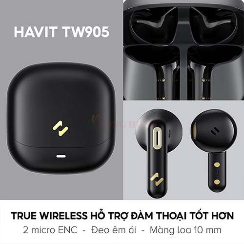 Tai nghe Bluetooth True Wireless Havit TW905 - Hàng chính hãng