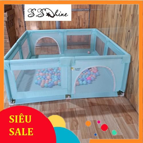 Quây cũi nhà bóng MOMMYKIDS MINH CHÂU Cho bé chống va đập,khung hợp kim chắc chắn 1M5 X 1M5 và 1m2 x 1m8