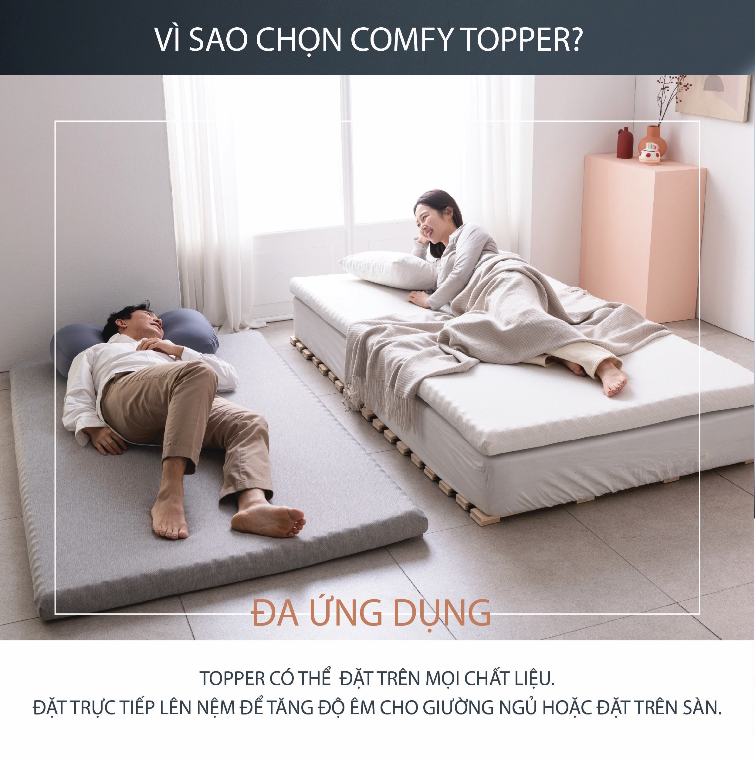 Nệm Topper Cao Cấp làm từ Cushion