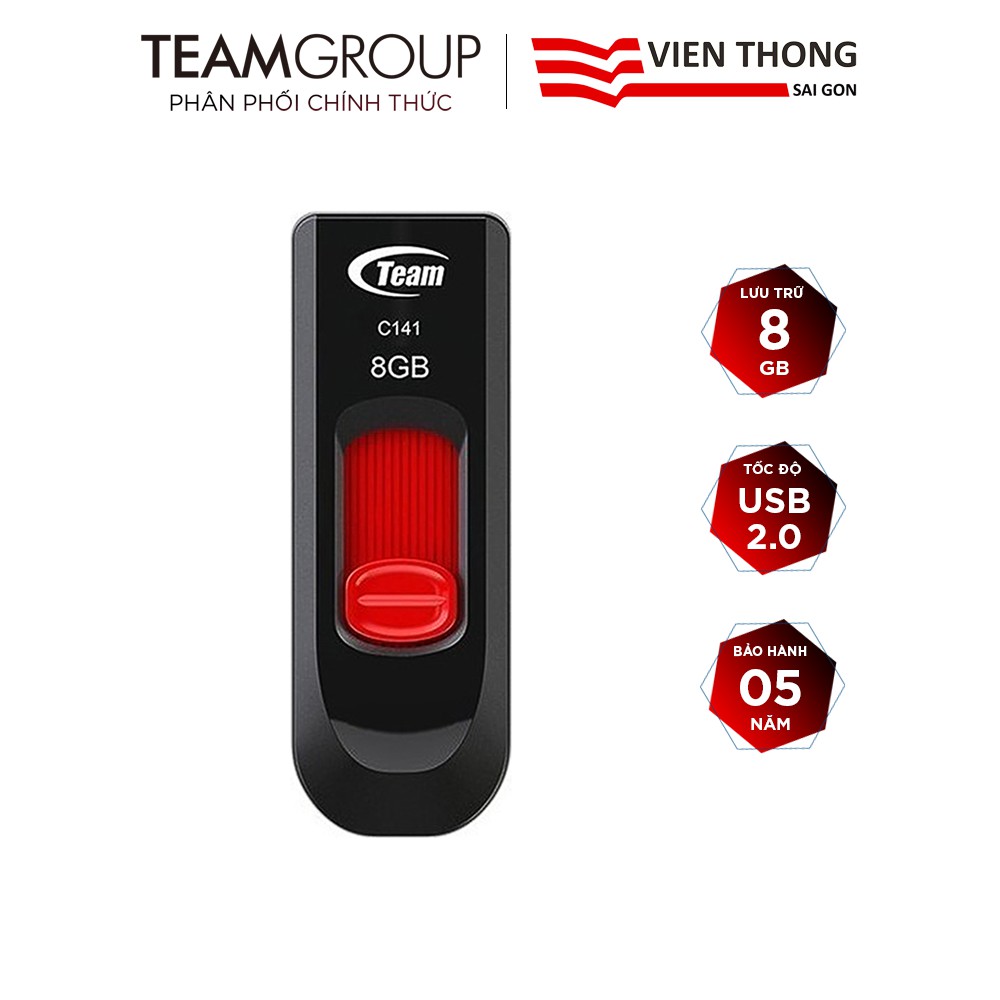 USB Team Group C141 8GB - Hàng Chính Hãng