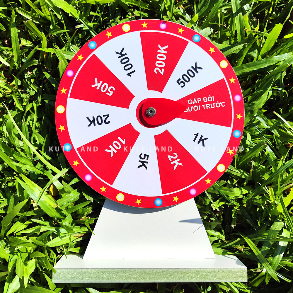 Vòng quay ăn nhậu uống rượu bia Drinking Game Roulette 25 cm 16 ô nội dung thú vị giải trí trong bữa tiệc