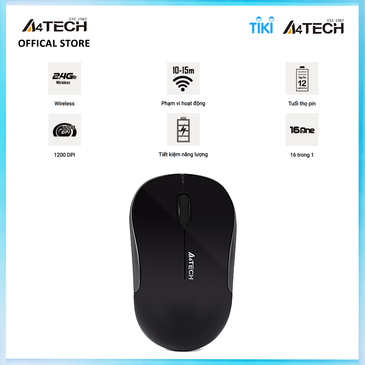 Chuột vi tính Wireless A4tech Small Box A4TECH G3-300N - Hàng chính hãng