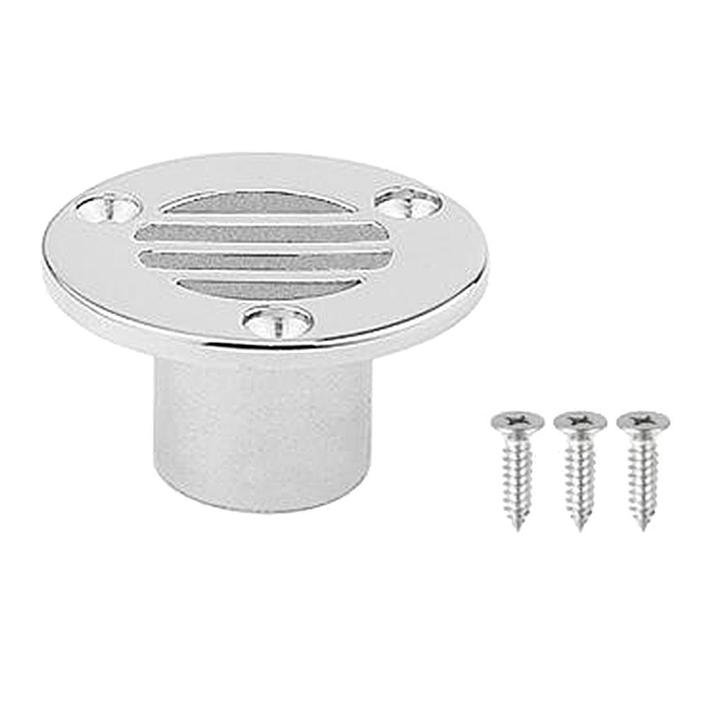 2Pcs 1inch Boat Yacht Deck Floor Drain Scupper Stainless Steel Marine Grade