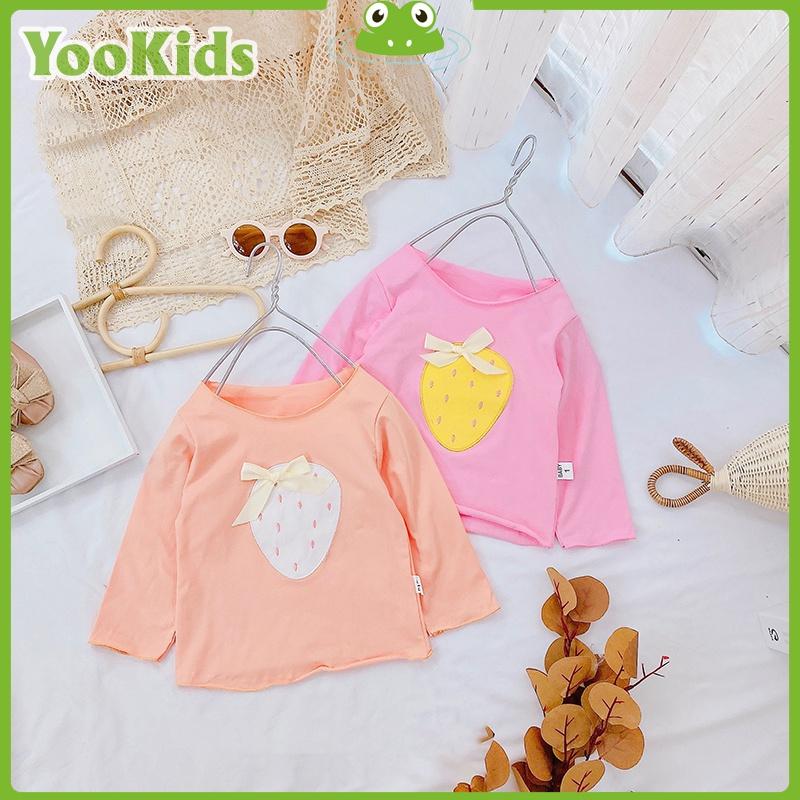 Áo Dài Tay Bé Gái -SALE- Áo Thu Đông Bé Gái Mặc Điều Hòa YOOKIDS Chất Cotton Thấm Hút Mồ Hôi Tốt &amp; Co Giãn 4 Chiều