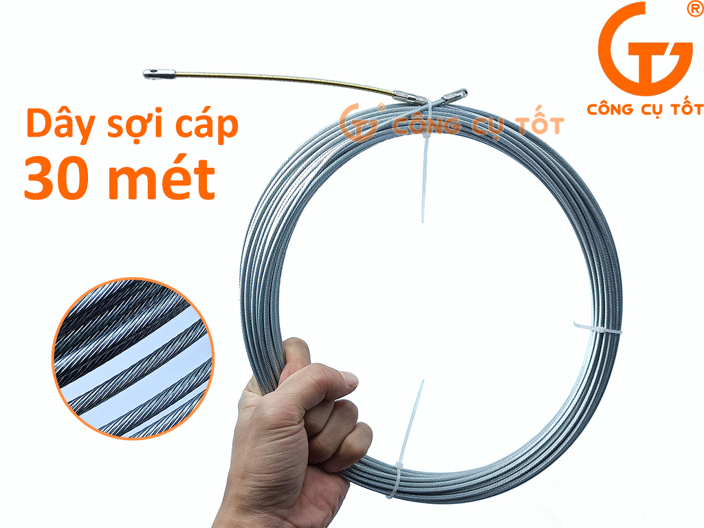 Dây mồi luồn ống sợi cáp trần 30m