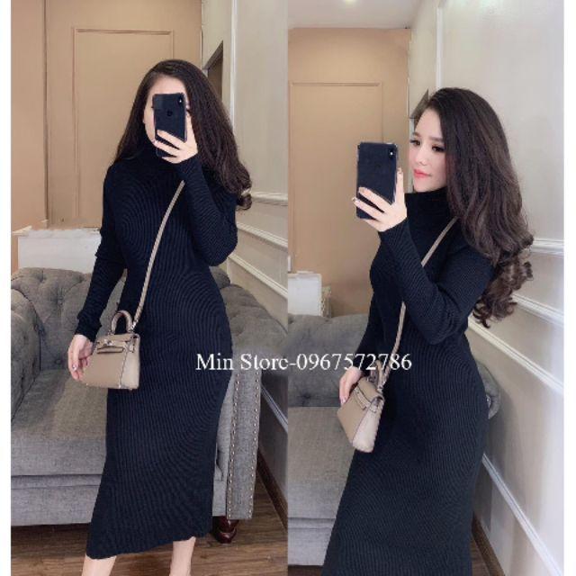 Váy len cao cổ chất đẹp