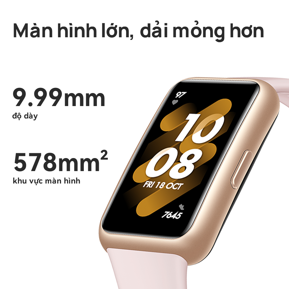 Vòng đeo tay HUAWEI Band 7 | Thiết kế siêu mỏng | SpO2 tự động | Pin đến 2 tuần | Hàng Chính Hãng