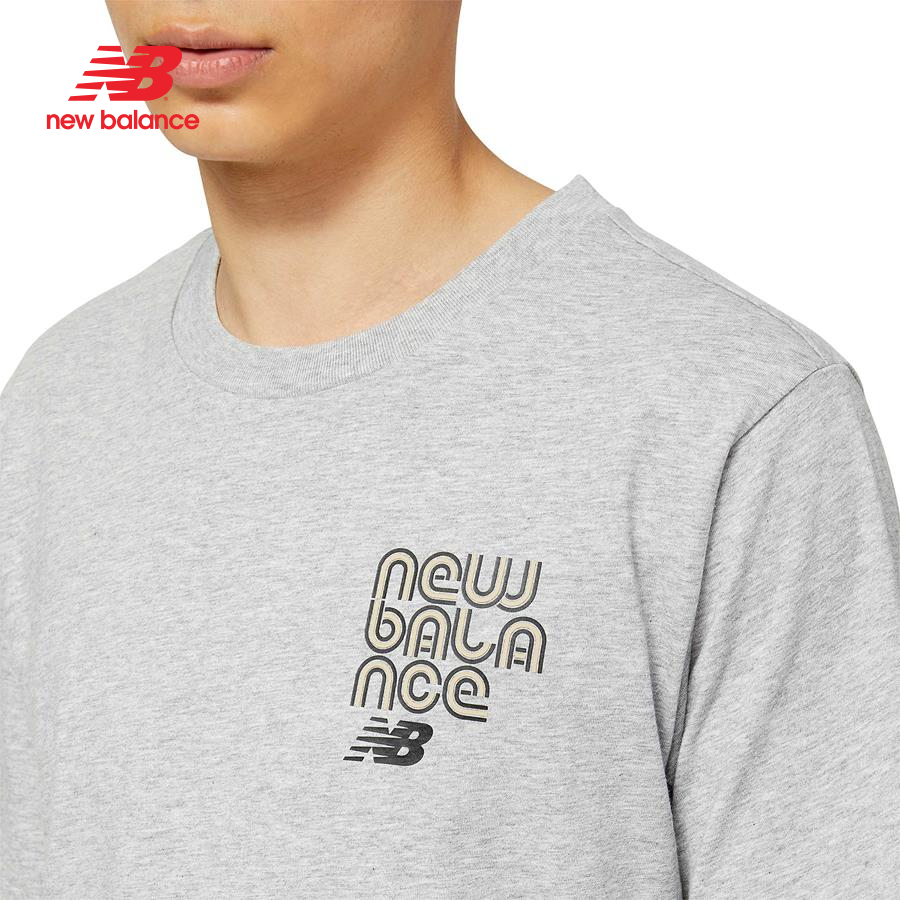 Áo thun thời trang nam New Balance LIFESTYLE T-SHIRT M ATHLETIC GREY - MT23908AG