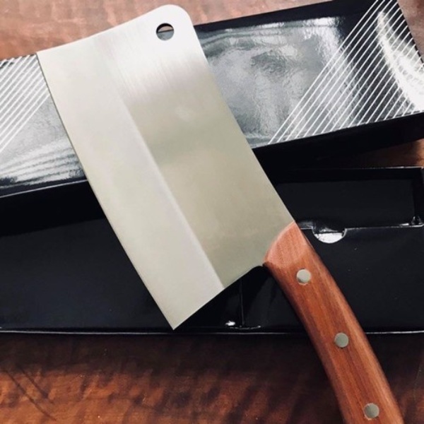 Dao chặt xương cán gỗ chất liệu thép cao cấp kích thước phần dao 19*10 cm
