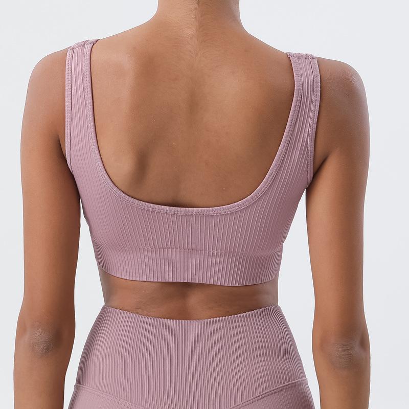 Thể Thao Nữ Top Liền Mạch Gân Mềm Push Up Bra Không Nội Y Nữ Lót Bralette Hở Lưng Áo Ngực Thể Thao