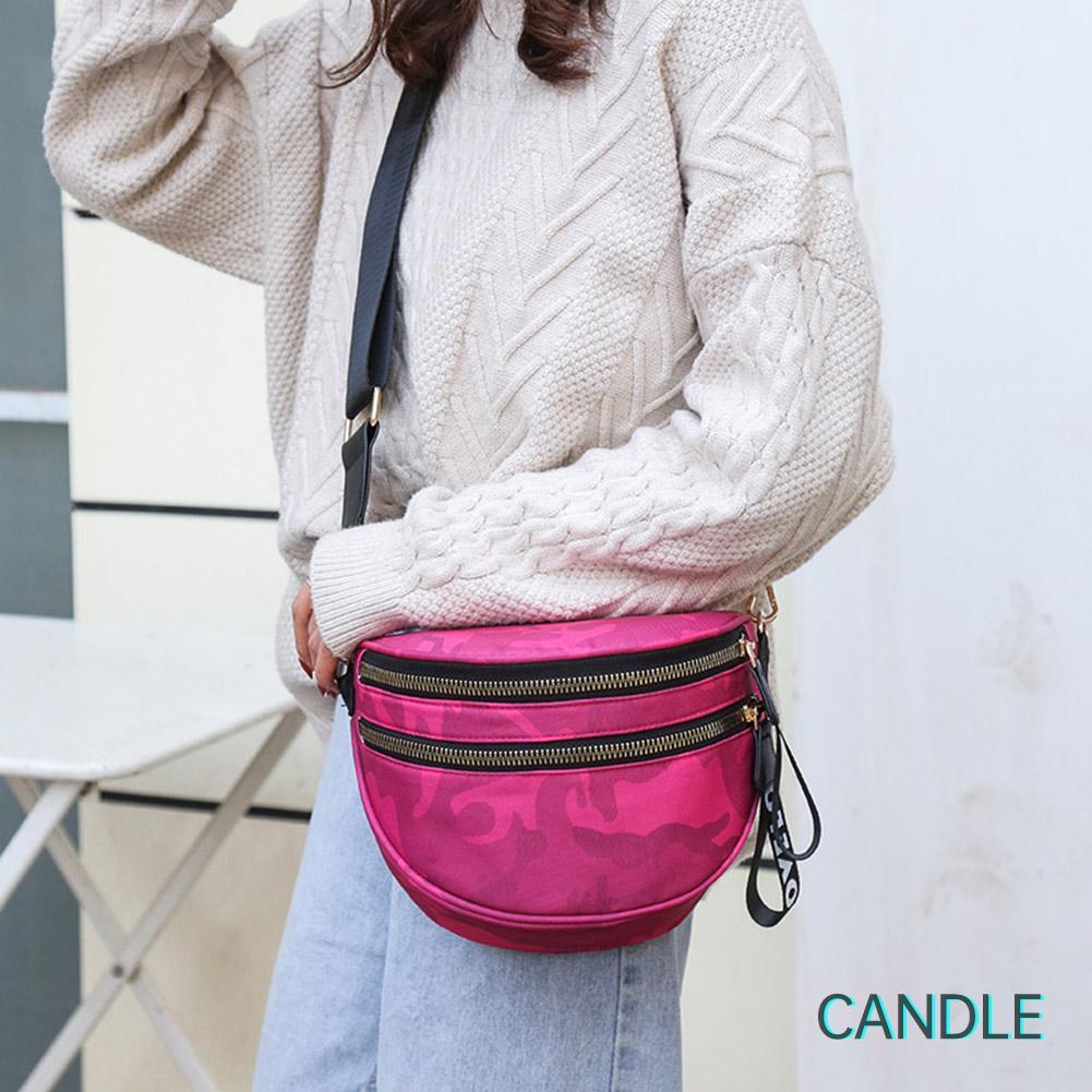 Túi Đeo Chéo Nylon Họa Tiết Rằn Ri Cá Tính Cho Nữ