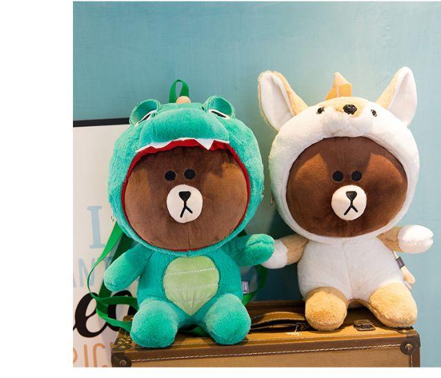 Balo gấu Brown cosplay khủng long/ shiba/ heo/ hươu