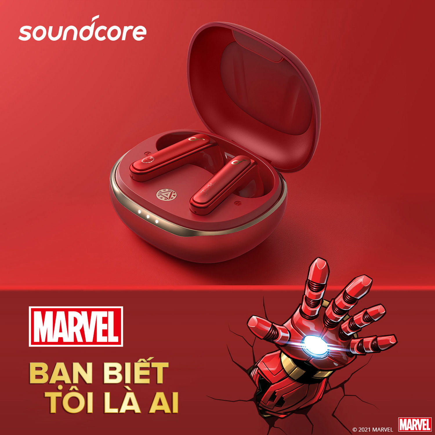 Tai nghe không dây SOUNDCORE (by Anker) Life P3 Marvel Edition, chống ồn chủ động ANC, chống nước IPX5, thời gian dùng 35 giờ, sạc nhanh 10p nghe 2 tiếng, 6 micro thu âm hỗ trợ giảm nhiễu ồn môi trường - A3939H