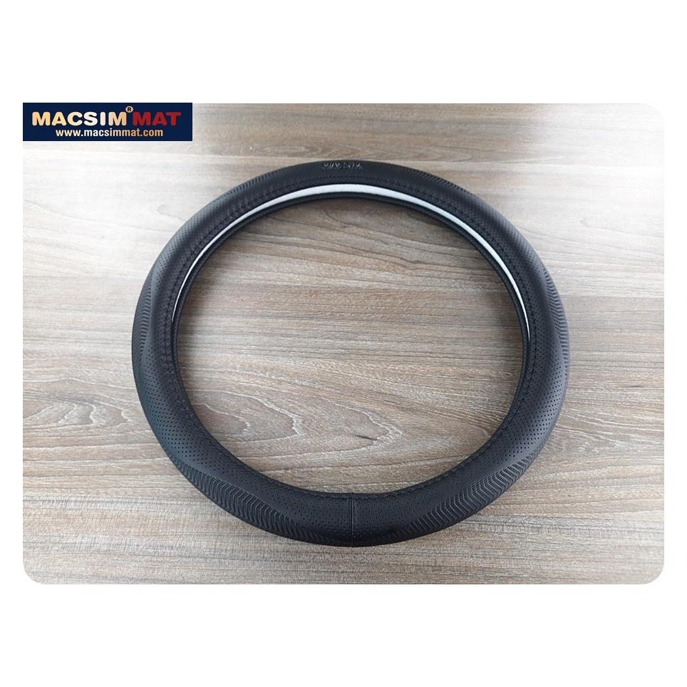 Bọc vô lăng cao cấp Macsim mã L17T mới chất liệu da thật - Khâu tay 100% size M phù hợp các loại xe