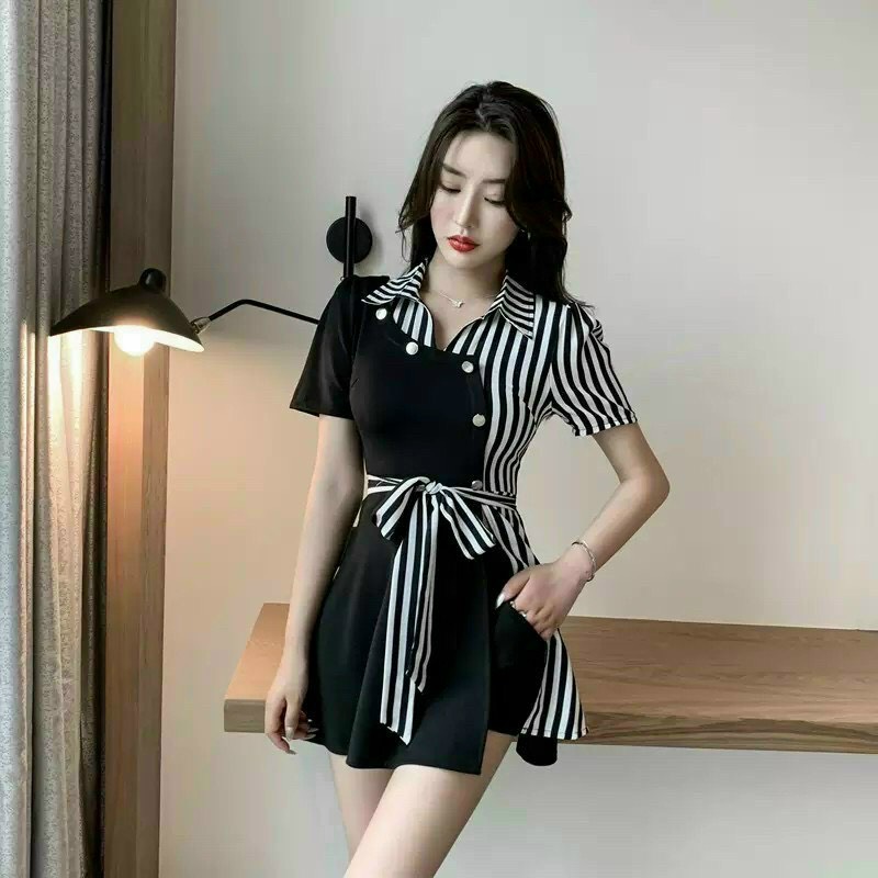 SÉT BỘ SHORT PHỐI SỌC KẺ CAO CẤP