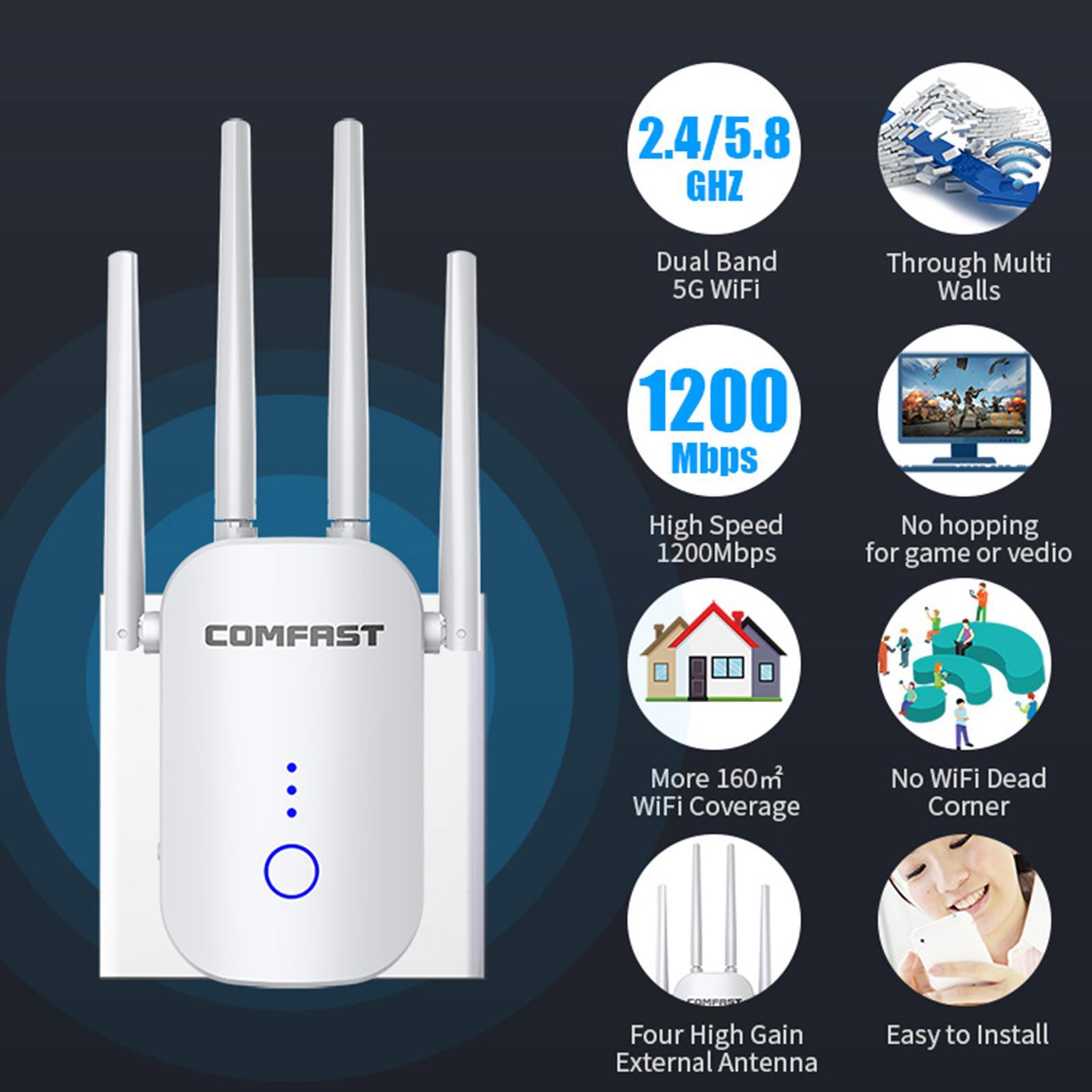 1200Mbps Wireless Amplifier Router AU