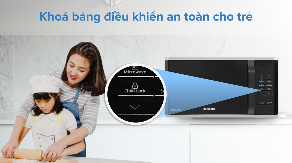 Lò vi sóng Samsung MS23K3513AS 23L 800W - Hàng chính hãng