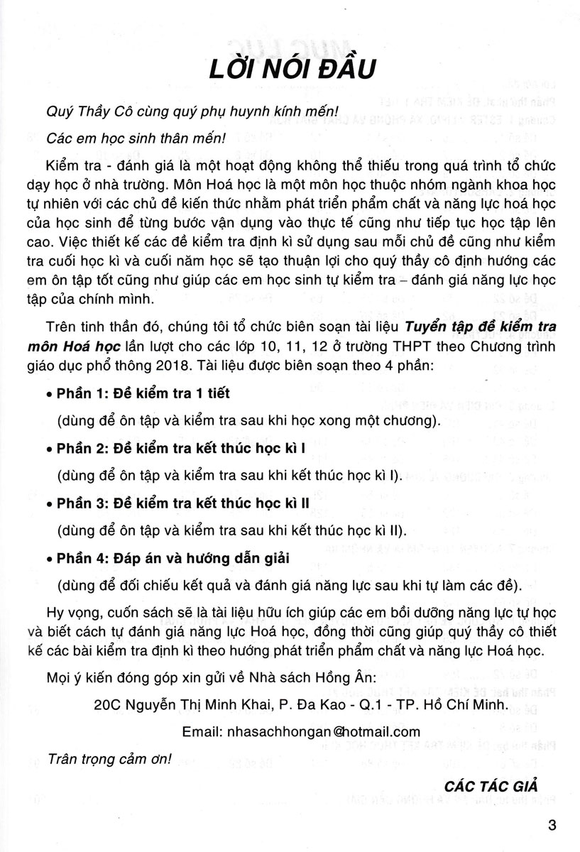 Tuyển Tập Đề Kiểm Tra Môn Hóa Học 12 (Dùng Chung Cho Các Bộ SGK Hiện Hành) (HA)