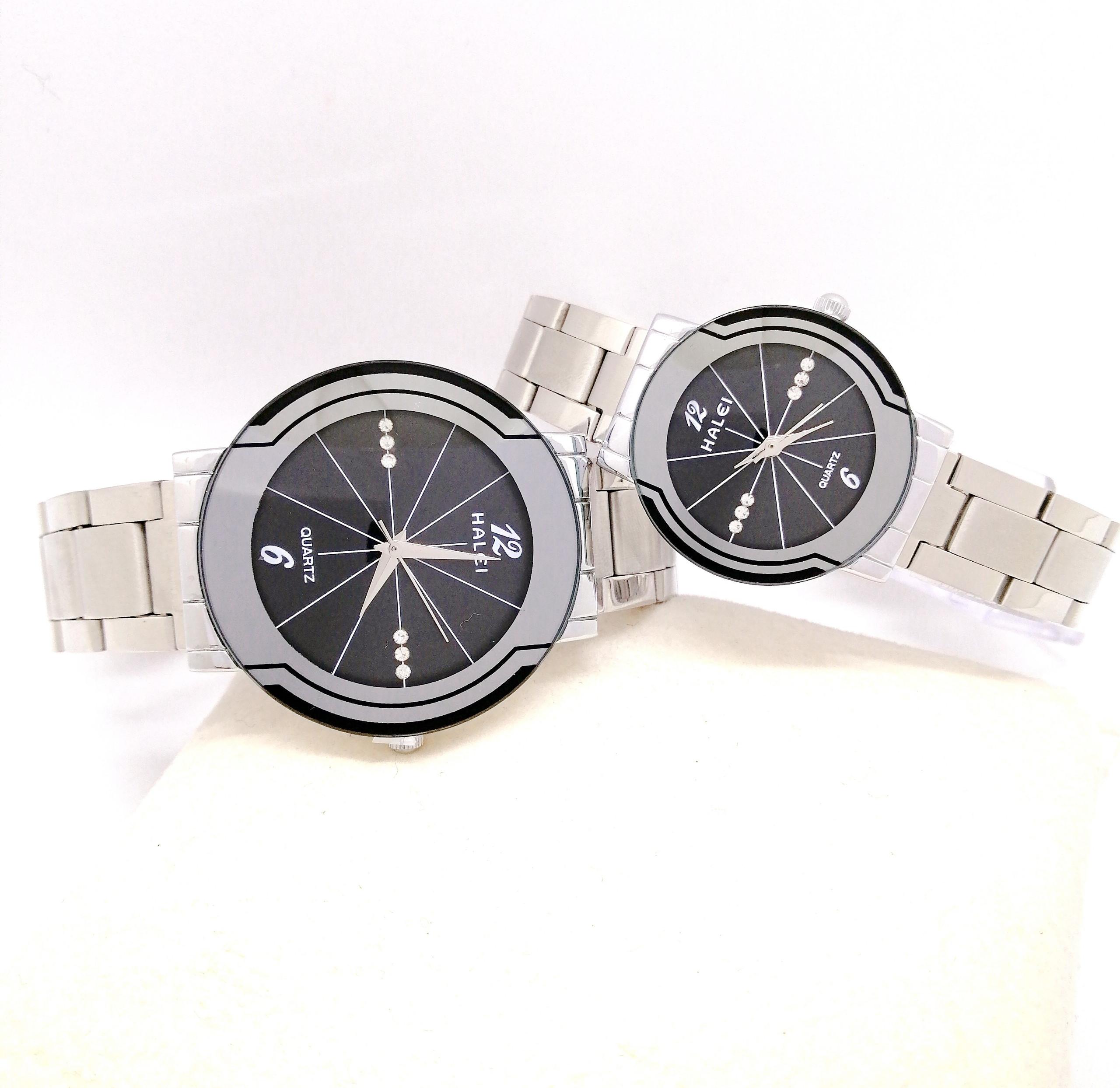 Cặp đồng hồ Nam Nữ Halei - HL4570 Dây trắng