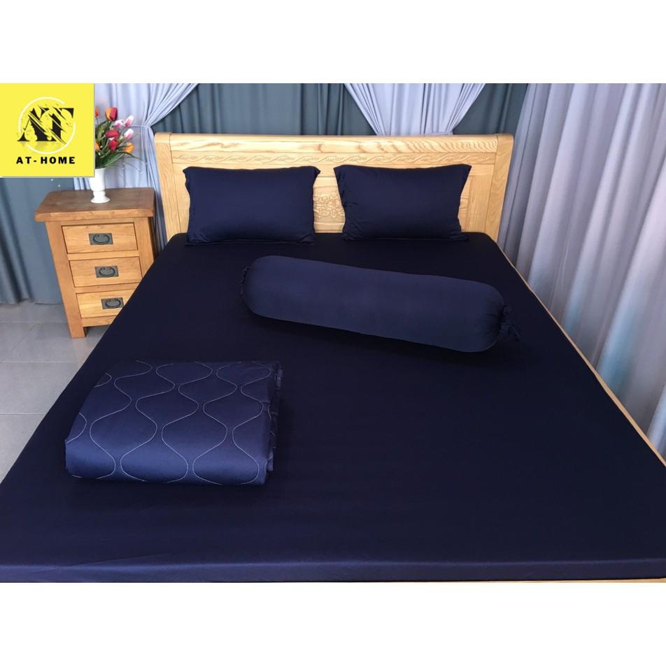 Ga - Drap Giường Lẻ Thun Mát Lạnh Thương hiệu LAN PHAM BEDDING - Màu Xanh Đen