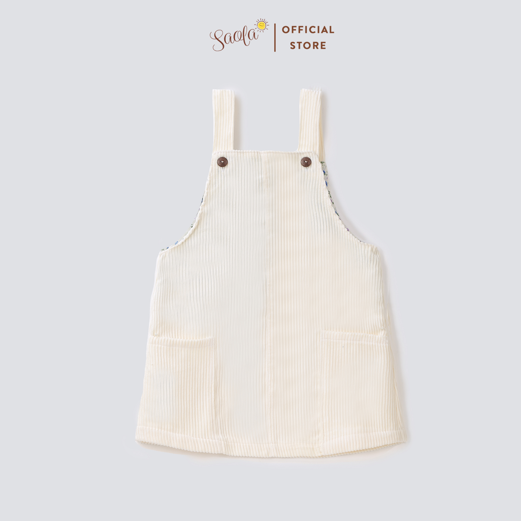 Váy Yếm Bé Gái Chất Liệu Vải Nhung Tăm Cao Cấp - CHLOE PINAFORE DRESS - SCD004 - SAOLA KIDS CLOTHING