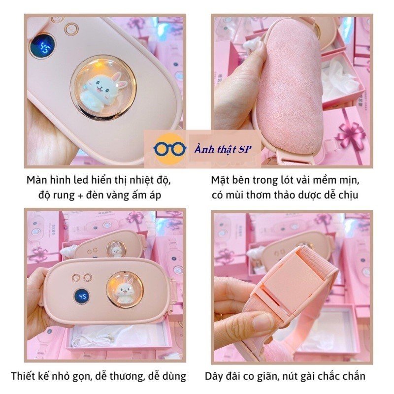 Máy Chườm Ấm Bụng, Đai Chườm Nóng, Massage Giảm Đau Bụng, Đau Lưng Khi Đến Kỳ Kinh Nguyệt Cho Bạn Gái