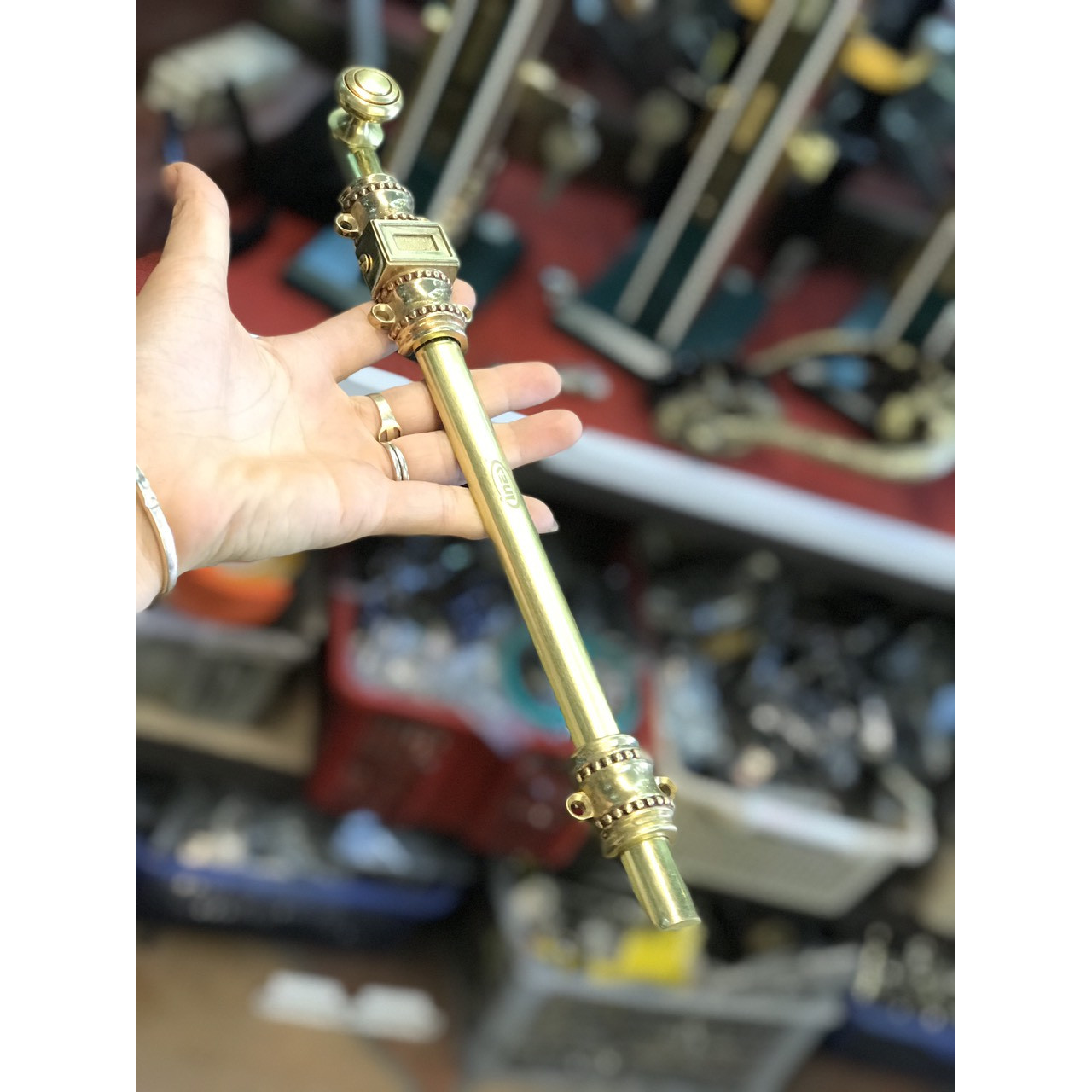 Chốt cửa gỗ bằng đồng 100% 30cm - IN