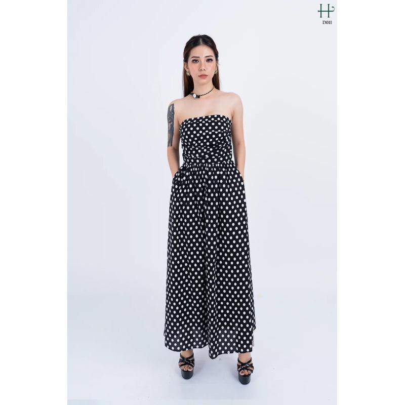 Đầm chấm bi tinh tế sang trọng -D11