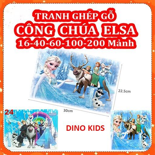 Tranh Xếp Hình Công Chúa Elsa 16 40 60 100 200 Mảnh Bằng Gỗ Ghép Hình