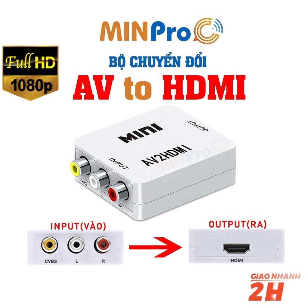 Bộ chuyển đổi AV ra HDMI, bộ Adapter chuyển đổi AV sang HDMI chuẩn Full HD 1080P - MINPRO