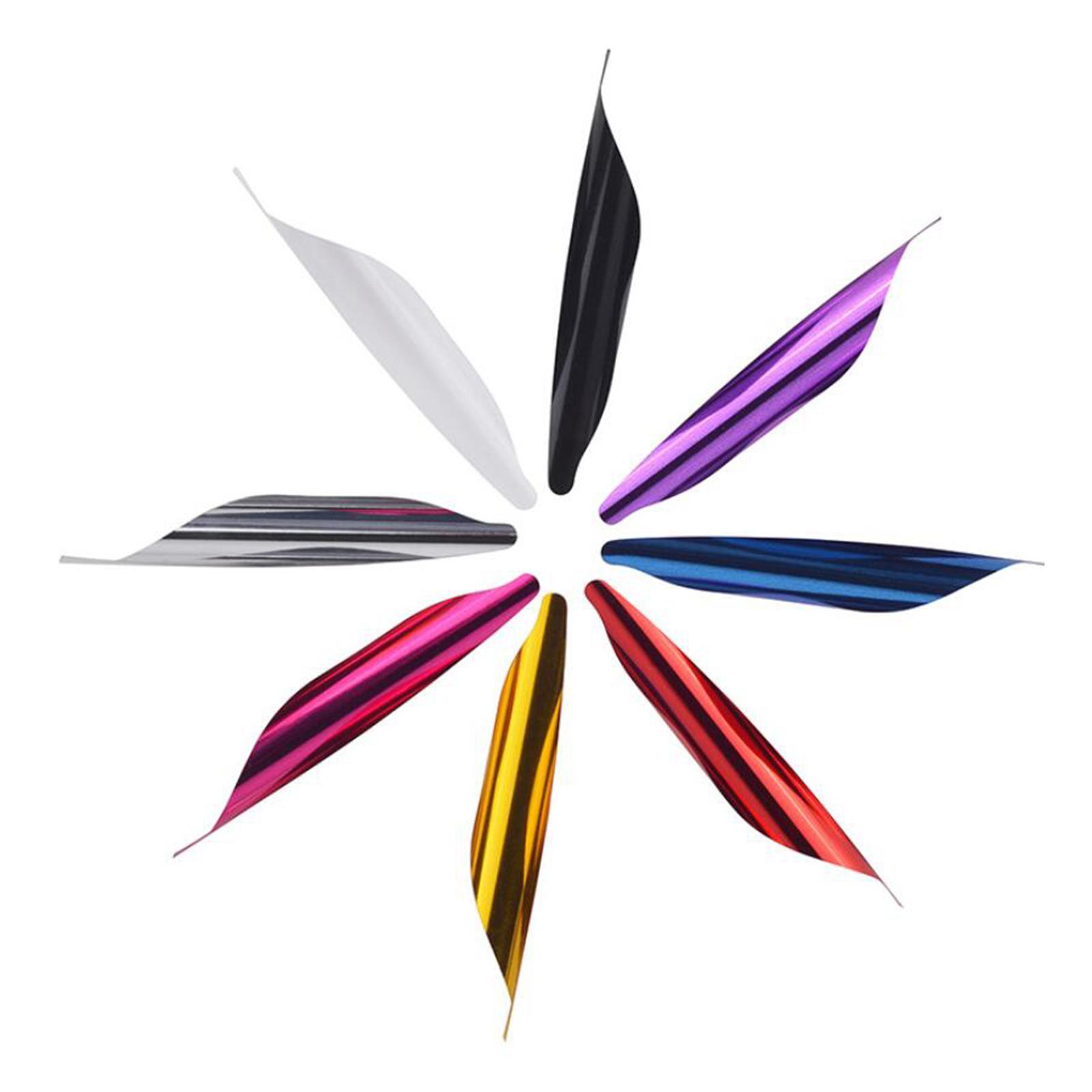 50pcs Plastic 1.8'' Bow Arrow Fletch Durable Archery Fletching Fletcher DIY End Fin Fletches Spin Vanes Right Wing Spiral Feather Ends
