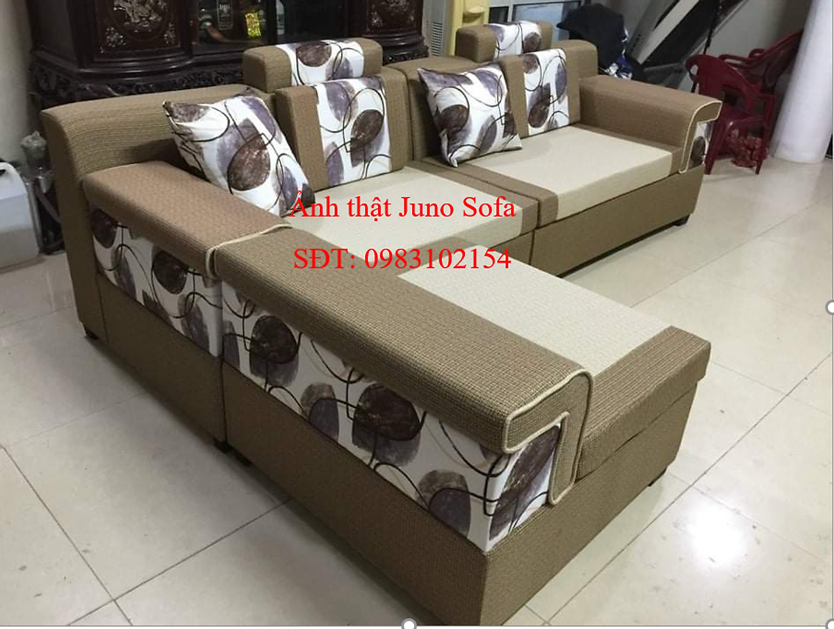 Sofa da 2m5 x 1m5 Bidata Juno Sofa ghép góc tùy ý kèm bàn kính