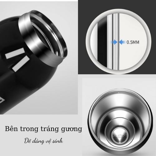 Bình Nước Thể Thao Giữ Nhiệt 500ml INOX Không Gỉ Gắn Trên Xe Đạp / Ô tô / Xe Hơi Có Ống Hút