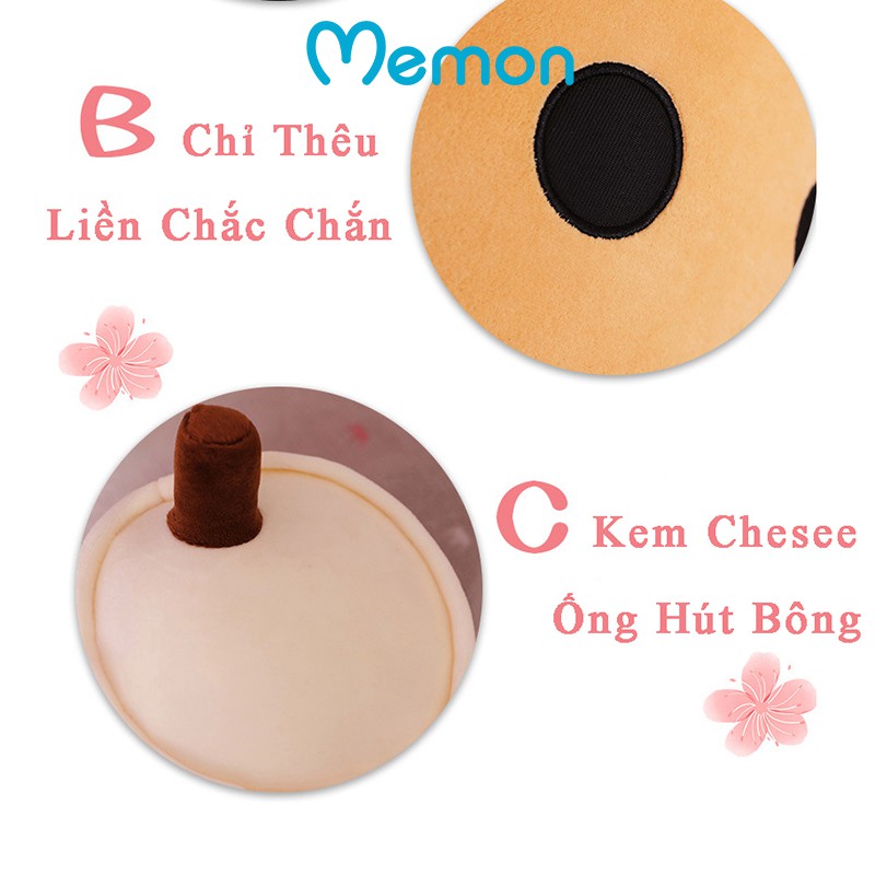 Gấu bông Trà sữa Baby cao cấp - Hàng chính hãng Memon - Đồ chơi thú nhồi bông Trà sữa Baby, Bông gòn PP 3D tinh khiết mềm mịn, đàn hồi đa chiều, bền đẹp, dễ sử dụng và an toàn cho trẻ nhỏ.