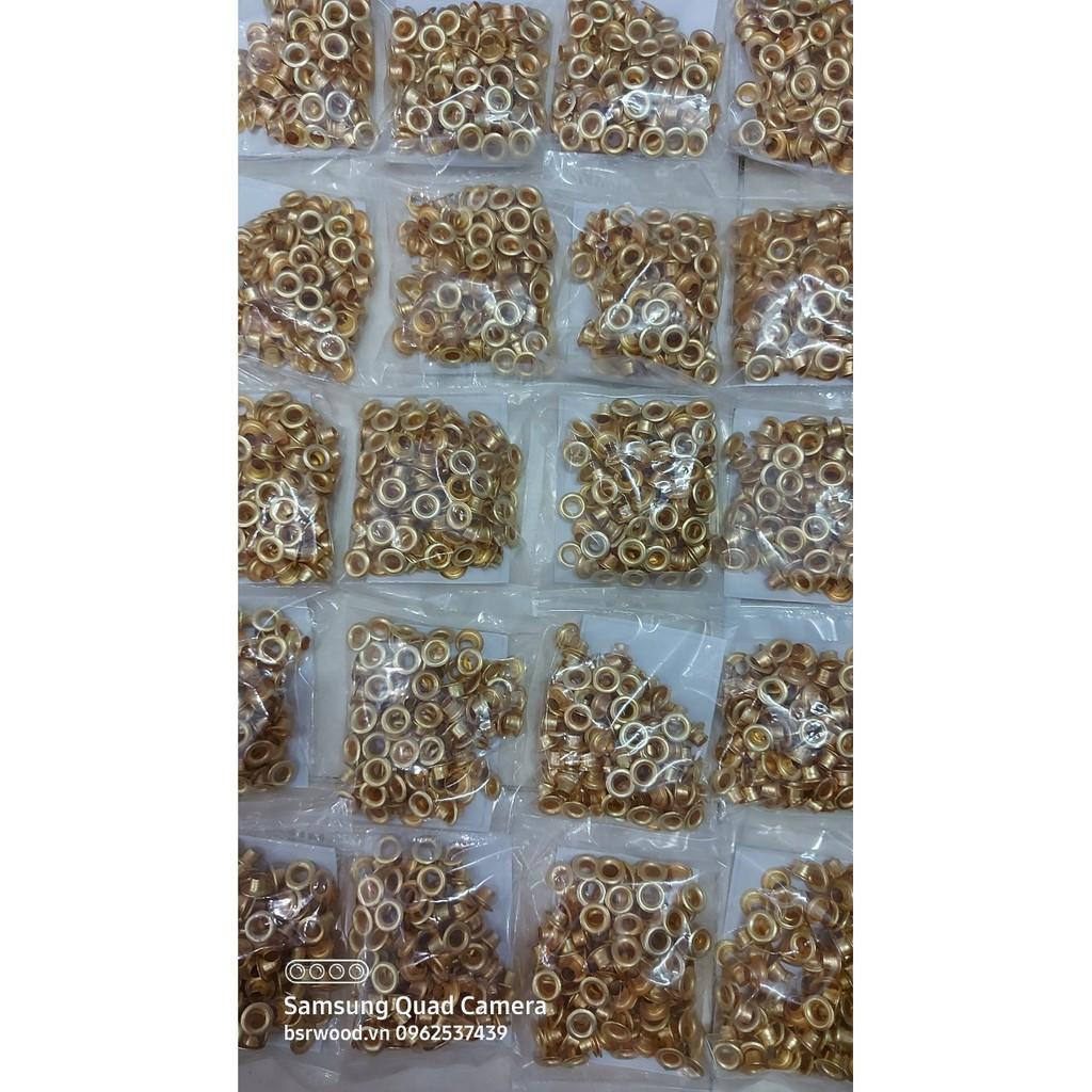 Khoen ore 5mm Khuy mắt cáo đóng bạt, bấm bạt, bấm túi giấy Bằng sắt XI MÀU VÀNG Túi 100 cái