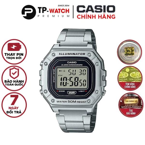 Đồng Hồ Nam Dây Thép Casio Standard W-218HD-1AVDF Chính Hãng - W-218HD-1A