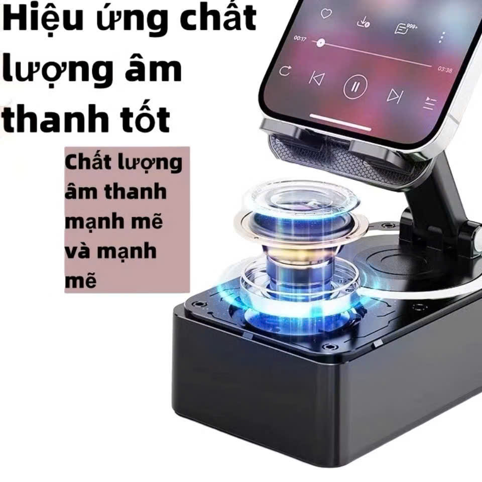 Giá Đỡ Điện Thoại 3 Trong 1 Kèm Pin Dự Phòng &amp; Loa Bluetooth - Tiện Lợi, Dễ Dàng Mang Theo Khi Di Chuyển - HÀNG CHÍNH HÃNG MINIIN