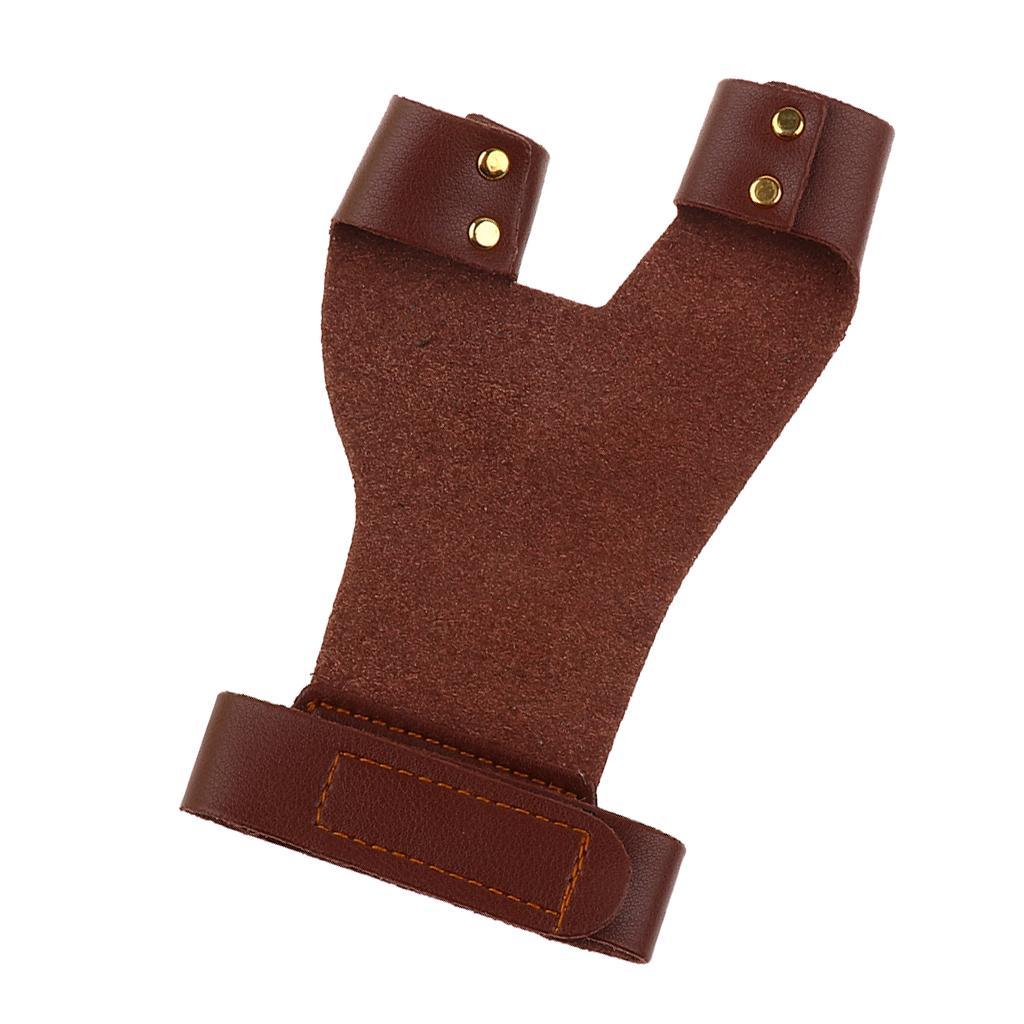 PU Leather Archery Target Hunting Bow Hand Protector Guard Shooting Glove
