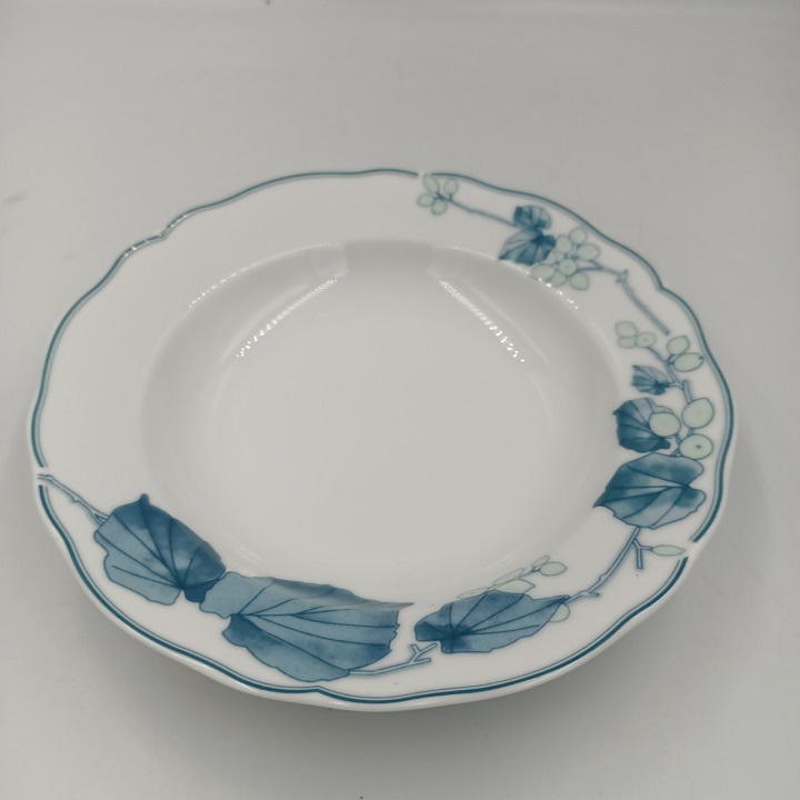 Đĩa Sứ Hoa Nho Xanh Kích Thước 20.5 CM Hàng Nhập Khẩu Cao Cấp
