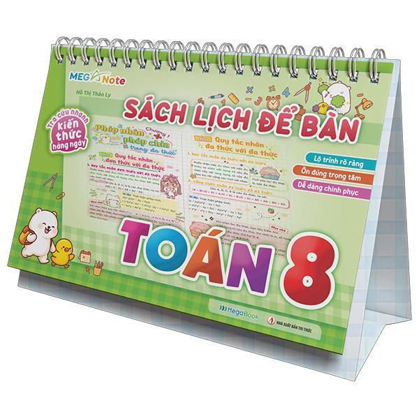 Sách - Sách Lịch Để Bàn - Tra Cứu Nhanh Kiến Thức Hàng Ngày - Toán 8