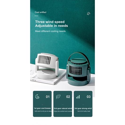 Quạt Điều Hòa Xiaomi 2000mAh Để Bàn Làm Dịu Không Khí 3 Tốc Độ Yên Tĩnh Có Thể Điều Chỉnh Hàng nhập khẩu