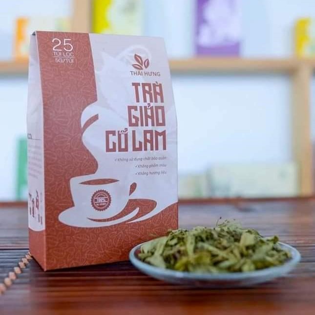 Combo 8 túi Trà Giảo cổ lam Thái Hưng - Giảm cân, hạ mỡ máu 25 túi lọc x 5g