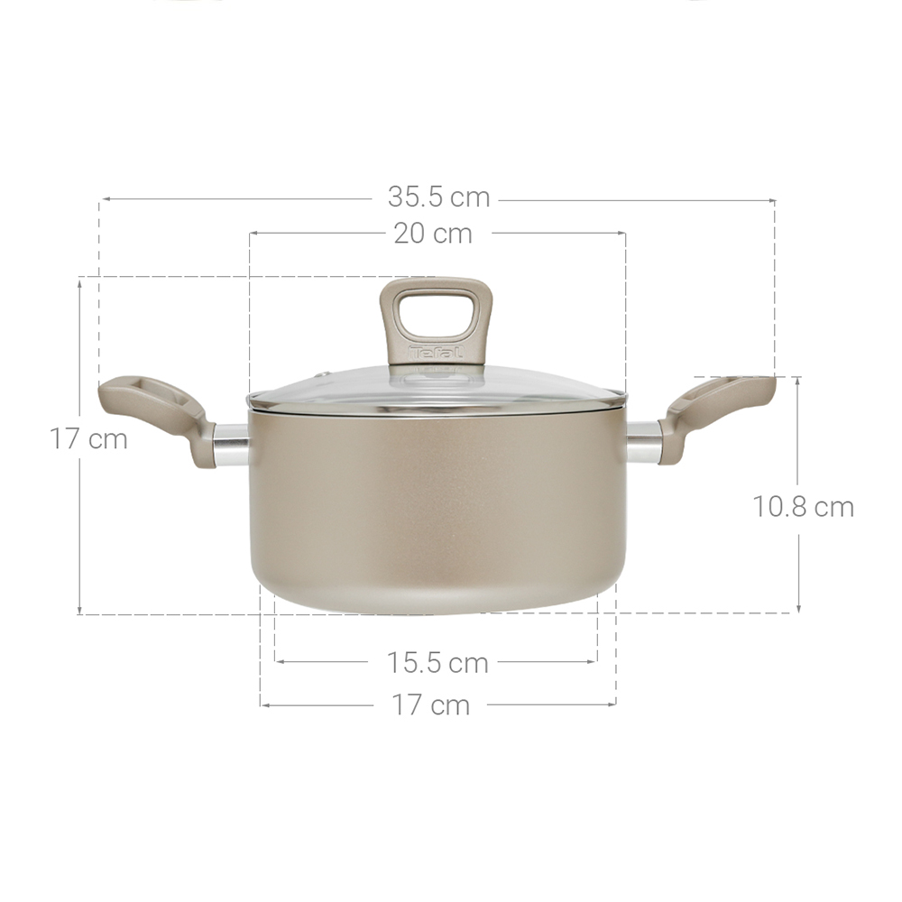 Nồi chống dính đáy từ Tefal Sensations H9104414 20cm - Hàng chính hãng